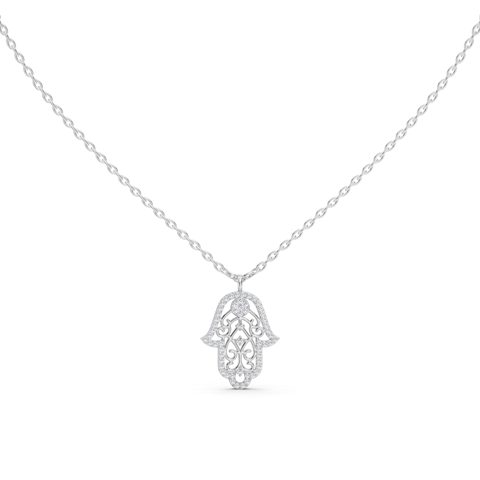 Hamsa Diamond Necklace